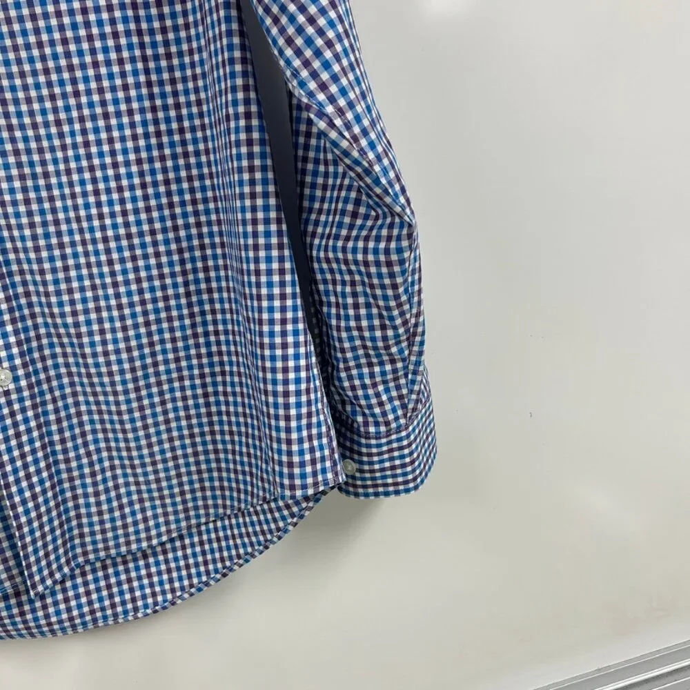 Coastal Provisions‎ Company Blue Gingham Button Down Shirt Men’s Classic Preppy